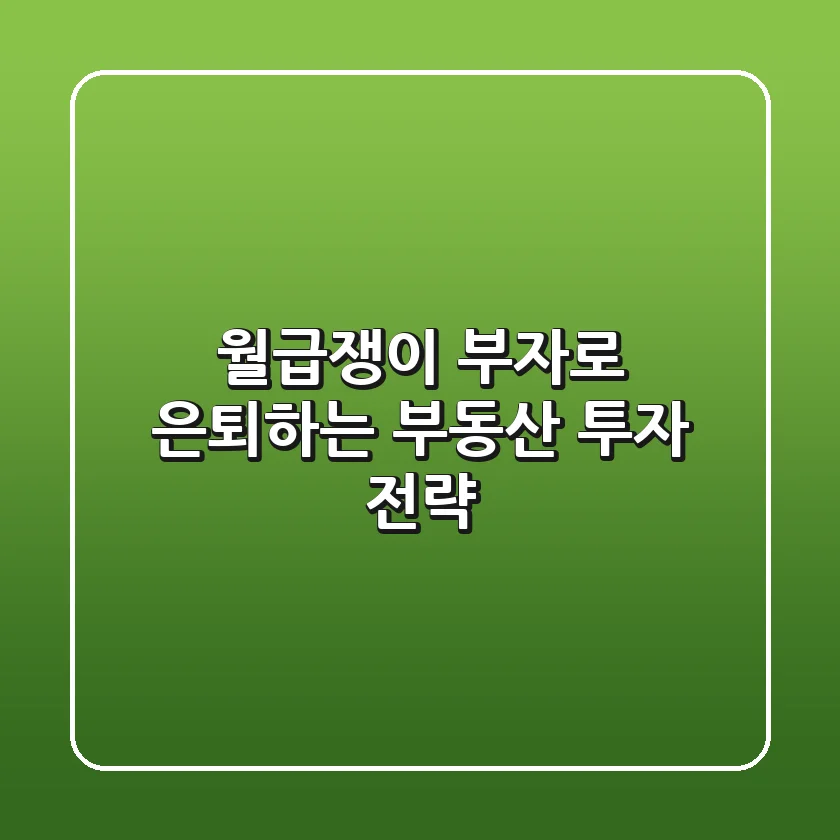 월급쟁이 부자로 은퇴하는 부동산 투자 전략