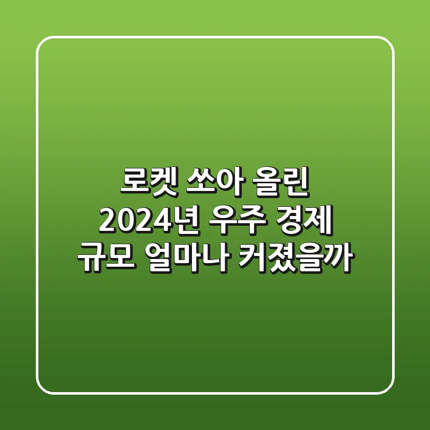 로켓 쏘아 올린 2024년 우주 경제 규모, 얼마나 커졌을까?