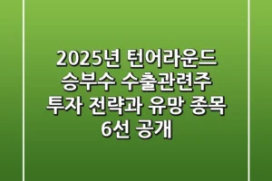 “2025년 턴어라운드 승부수”, 수출관련주 투자 전략과 유망 종목 6선 공개