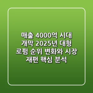 "매출 4000억 시대 개막?", 2025년 대형 로펌 순위 변화와 시장 재편 핵심 분석