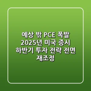 "예상 밖 PCE 폭발", 2025년 미국 증시 하반기 투자 전략 전면 재조정
