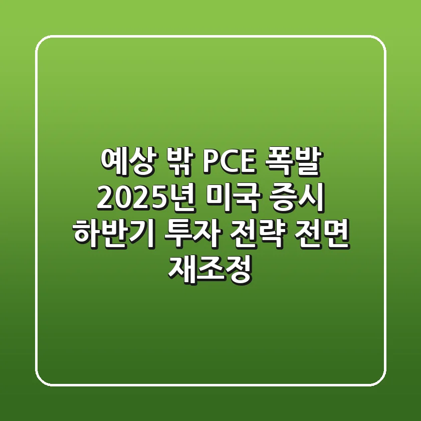 "예상 밖 PCE 폭발", 2025년 미국 증시 하반기 투자 전략 전면 재조정