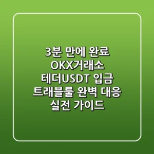 "3분 만에 완료", OKX거래소 테더(USDT) 입금, 트래블룰 완벽 대응 실전 가이드